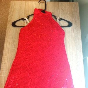 Red sparkly costume